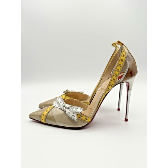 Christian Louboutin Multicolor Tape Trimmed PVC Metri Pumps Size EU 36 6 - Picture 5 of 11